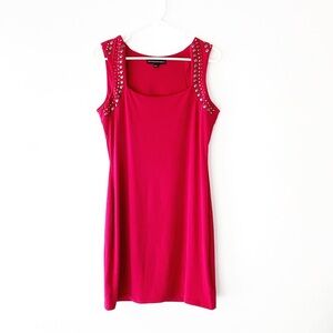 Rock & Republic Fuchsia Pink Studded Bodycon Dress | Size Medium